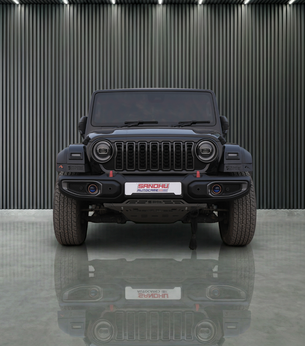 Stellar Wrangler Style ABS Front Bumper with Underbody Shield for Thar Roxx