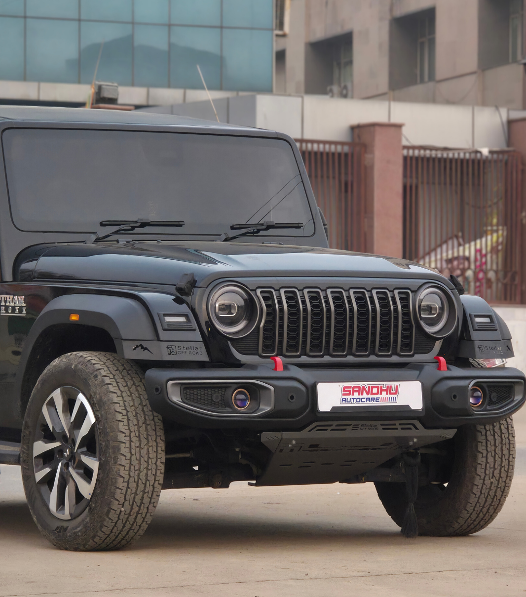Stellar Wrangler Style ABS Front Bumper with Underbody Shield for Thar Roxx