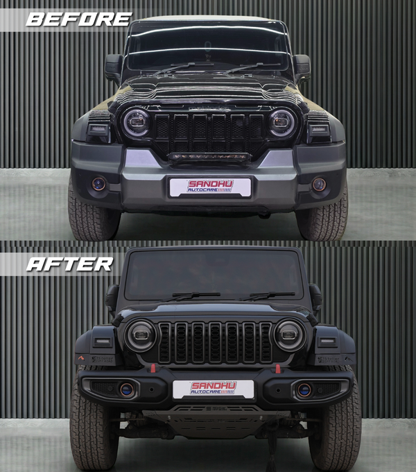 Stellar Wrangler Style ABS Front Bumper with Underbody Shield for Thar Roxx